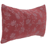 Rosecliff Lumbar Pillow, Burgundy Red-Accessories-High Fashion Home