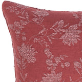 Rosecliff Lumbar Pillow, Burgundy Red-Accessories-High Fashion Home