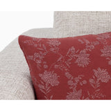 Rosecliff Lumbar Pillow, Burgundy Red-Accessories-High Fashion Home