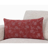 Rosecliff Lumbar Pillow, Burgundy Red-Accessories-High Fashion Home