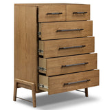 Rosedale 6 Drawer Tall Dresser, Amber Oak by Four Hands