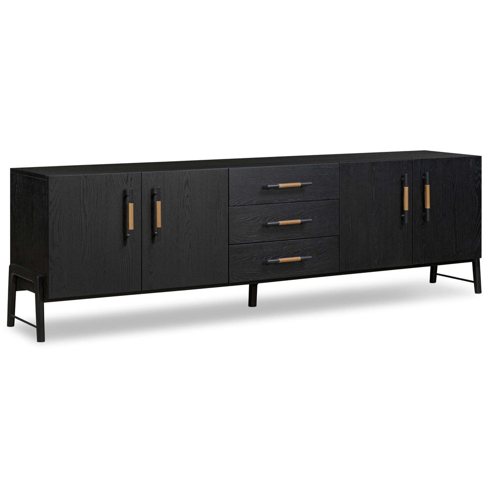 Rosedale Media Console, Ebony Oak-Furniture - Storage-High Fashion Home