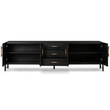 Rosedale Media Console, Ebony Oak-Furniture - Storage-High Fashion Home