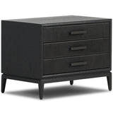 Rosenell 3 Drawer Nightstand, Black by Four Hands