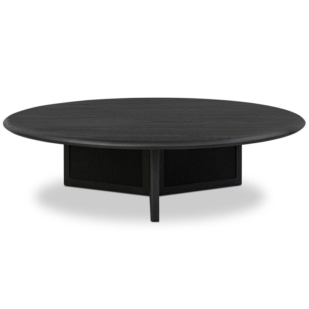 Rosenell Round Coffee Table, Black by Four Hands-Furniture - Accent Tables-High Fashion Home
