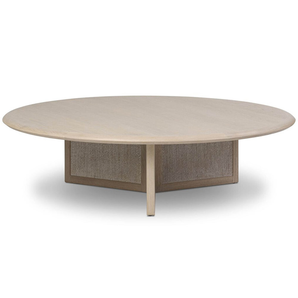 Rosenell Round Coffee Table, Natural by Four Hands-Furniture - Accent Tables-High Fashion Home