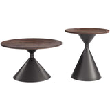 Rosk Coffee Table Set, Walnut-Furniture - Accent Tables-High Fashion Home