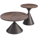Rosk Coffee Table Set, Walnut-Furniture - Accent Tables-High Fashion Home