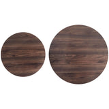 Rosk Coffee Table Set, Walnut-Furniture - Accent Tables-High Fashion Home