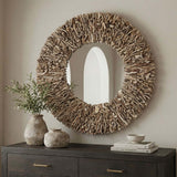 Rossetti Round Mirror, Natural