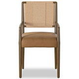 Rothler Leather Dining Arm Chair, Maestro Camel/Tan by Four Hands-Furniture - Dining-High Fashion Home