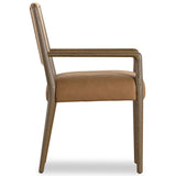 Rothler Leather Dining Arm Chair, Maestro Camel/Tan by Four Hands-Furniture - Dining-High Fashion Home