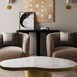 Rotunda Swivel Chair, Stone-Furniture - Chairs-High Fashion Home