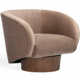 Rotunda Swivel Chair, Stone-Furniture - Chairs-High Fashion Home