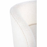 Rotunda Swivel Chair, White Boucle