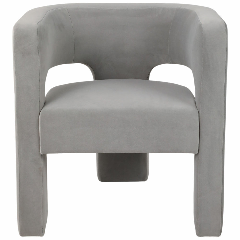 Round Back Chair, Gray