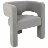Round Back Chair, Gray