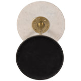 Round Drink Table, Gold/White