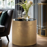 Round Side Table, Gold
