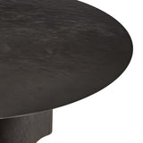 Round Side Table in Solid Iron, Bronze