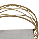 Round Wall Shelves, White/Gold, Set of 3