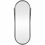 Rounded Standing Mirror, Black