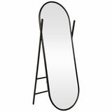 Rounded Standing Mirror, Black