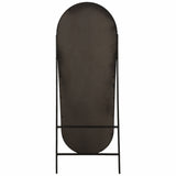 Rounded Standing Mirror, Black