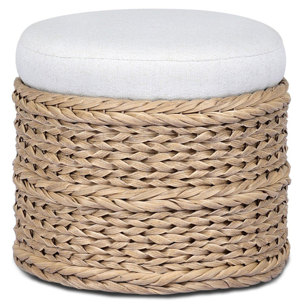 Rowan 18" Outdoor Ottoman, Alessi Linen by Amber Lewis x Four Hands-Furniture - Chairs-High Fashion Home