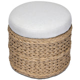 Rowan 18" Outdoor Ottoman, Alessi Linen by Amber Lewis x Four Hands-Furniture - Chairs-High Fashion Home