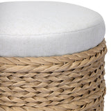 Rowan 18" Outdoor Ottoman, Alessi Linen by Amber Lewis x Four Hands-Furniture - Chairs-High Fashion Home