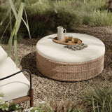 Rowan 48" Outdoor Ottoman, Alessi Linen by Amber Lewis x Four Hands-Furniture - Chairs-High Fashion Home