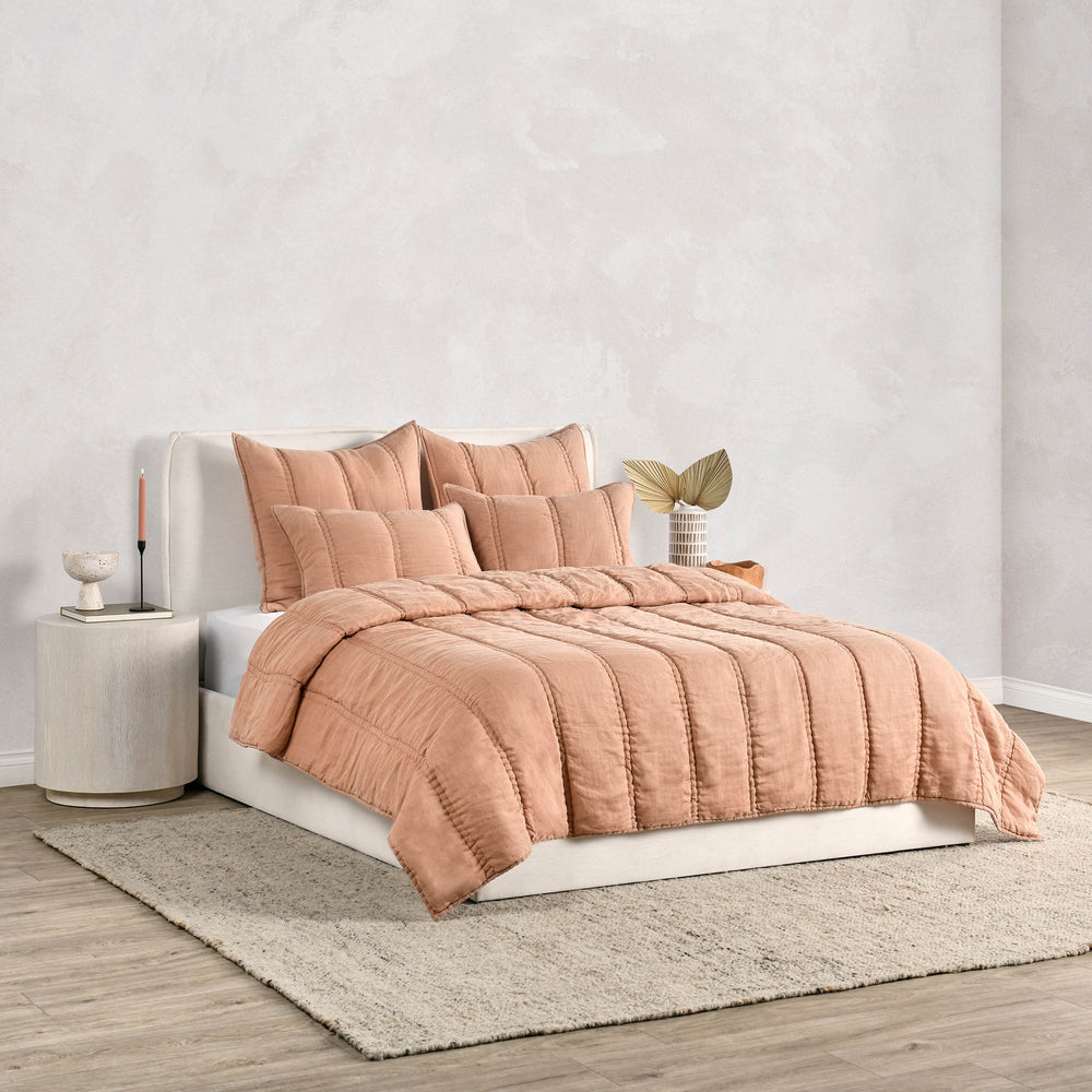 Rowen Quilt, Clay-Accessories-High Fashion Home