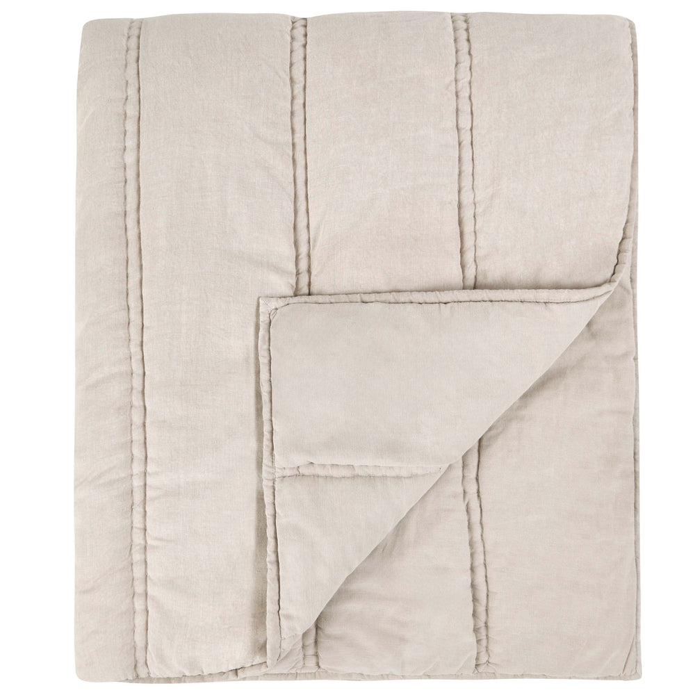 Rowen Quilt, Taupe