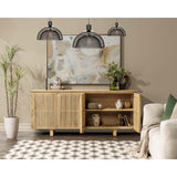Roya 4 Door Cabinet, Oak Natural