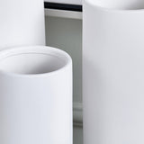 Rue Cylinder Vases, White, Set of 3-Accessories-High Fashion Home