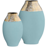 Rue Oval Vases, Blue-Accessories-High Fashion Home