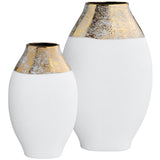 Rue Oval Vases, White-Accessories-High Fashion Home
