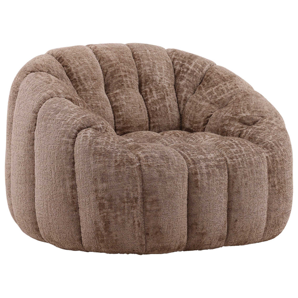 Rume Swivel Chair, Brown-Furniture - Chairs-High Fashion Home