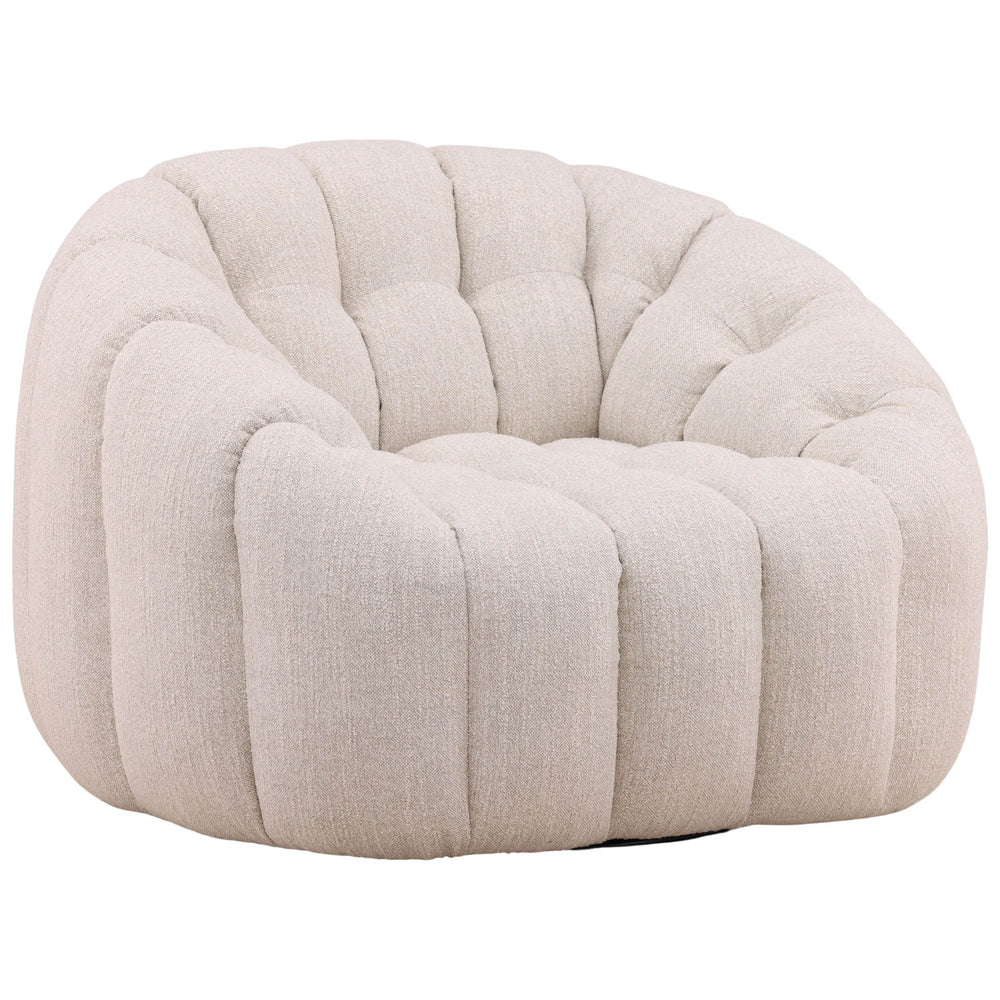 Rume Swivel Chair, Cream-Furniture - Chairs-High Fashion Home