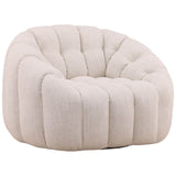 Rume Swivel Chair, Cream-Furniture - Chairs-High Fashion Home