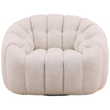 Rume Swivel Chair, Cream-Furniture - Chairs-High Fashion Home