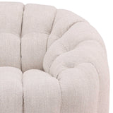 Rume Swivel Chair, Cream-Furniture - Chairs-High Fashion Home