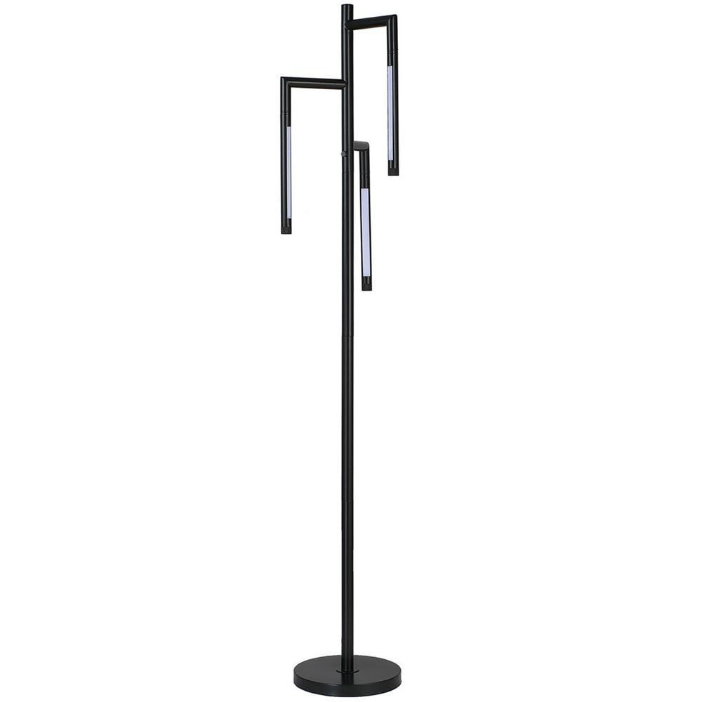 Rumi Floor Lamp, Sleek Black-Lighting-High Fashion Home