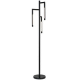 Rumi Floor Lamp, Sleek Black-Lighting-High Fashion Home