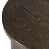 Runa Round End Table, Coffee Brown-Furniture - Accent Tables-High Fashion Home