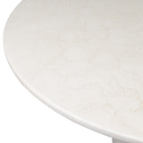 Rye Outdoor Round Dining Table, Aged White Concrete by Four Hands-Furniture - Dining-High Fashion Home