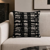 Santana Pillow, Black Shadow Ikat