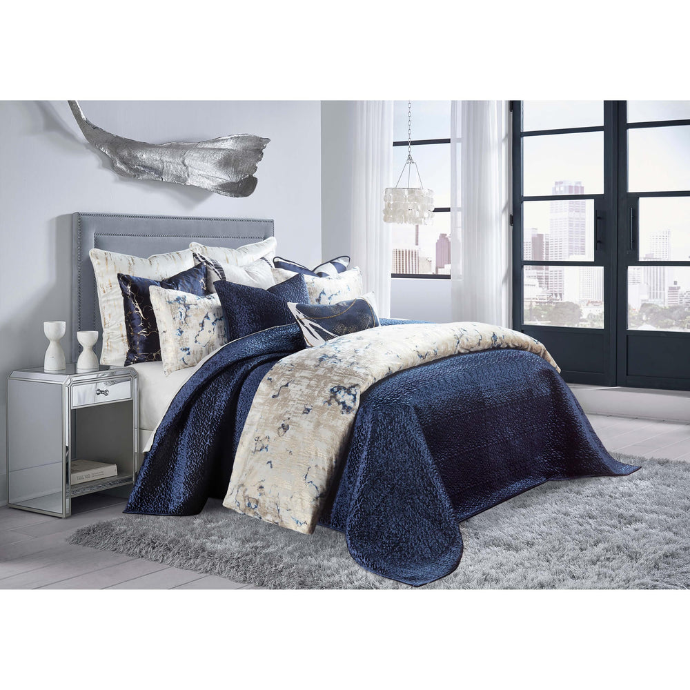 Sayra Quilt, Navy-Accessories-High Fashion Home