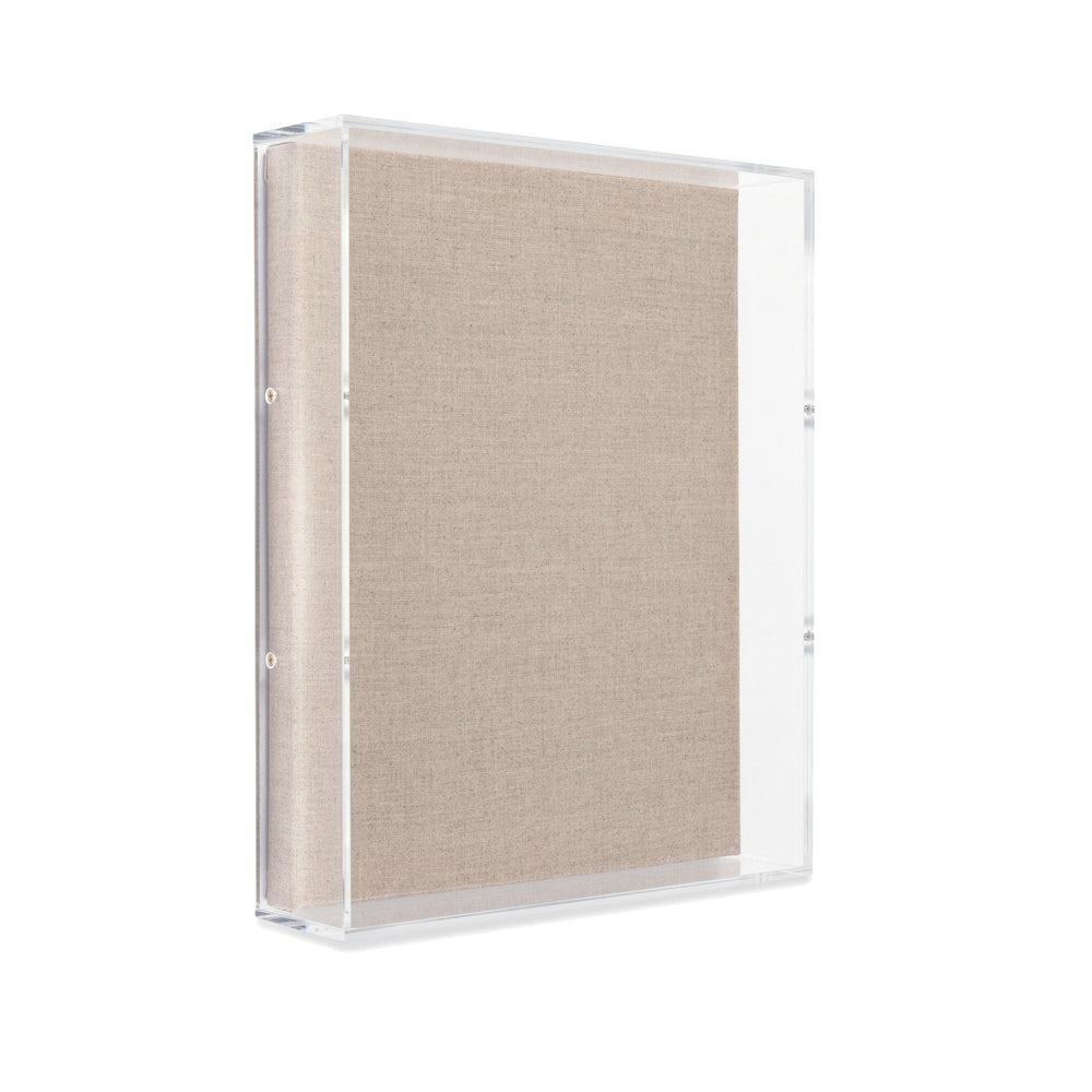 24" x 36" x 3" Modern Acrylic Shadowbox with Linen Canvas - UV Grade-Frames-High Fashion Home